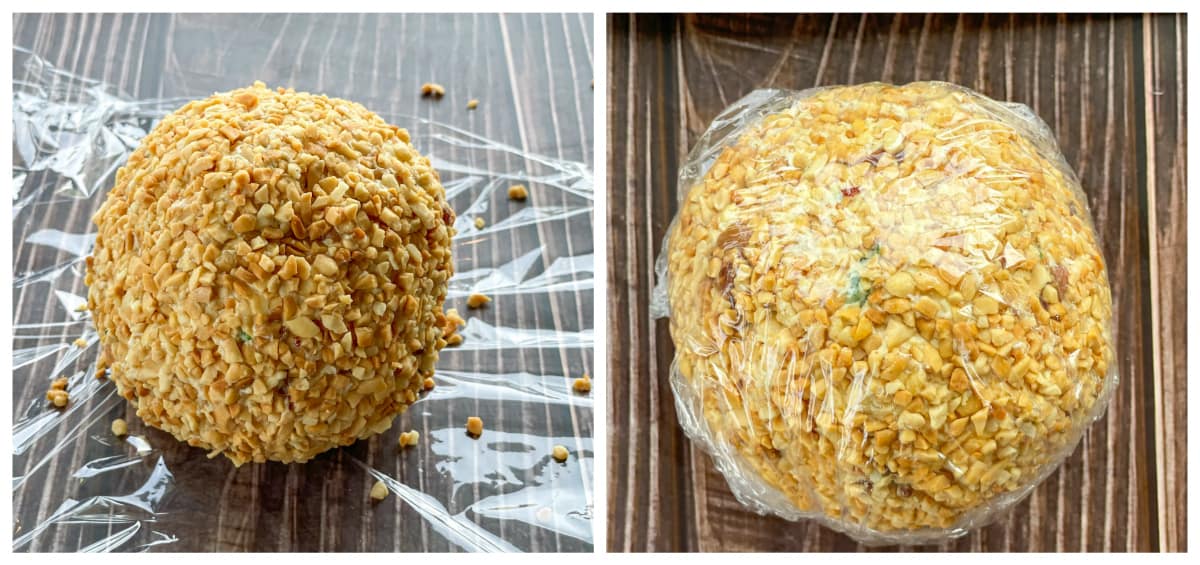 How to roll and wrap a cheeseball to chill 