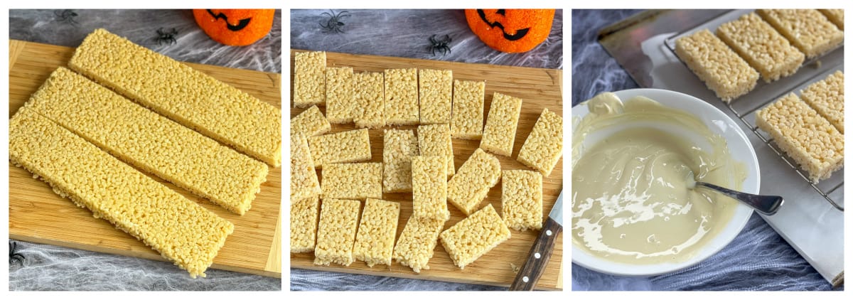 How to make Mummy Rice Krispie Treats from scratch.