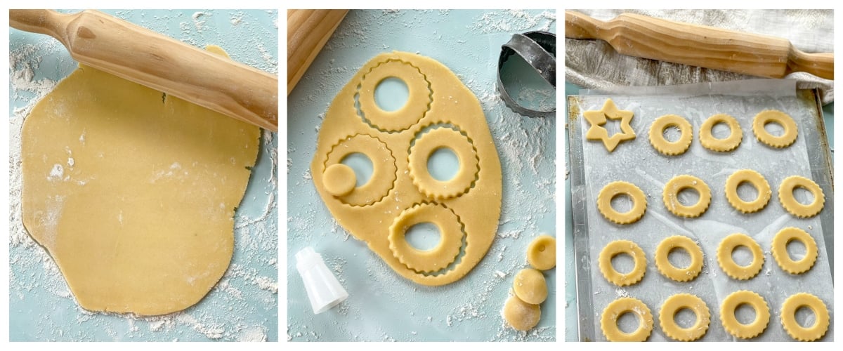 How to cut sugar biscuits for stained glass window cookies 