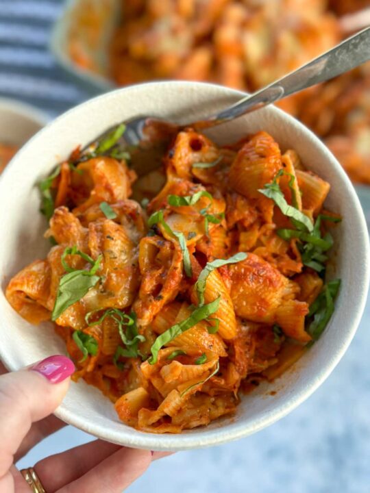 Easy Creamy Tomato Pasta Bake - Just a Mum's Kitchen