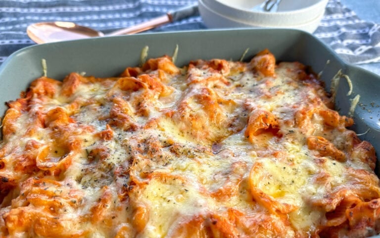 Easy Creamy Tomato Pasta Bake - Just a Mum's Kitchen