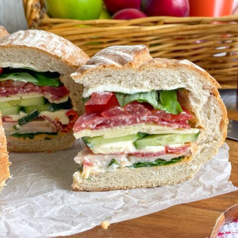 Layered Picnic Sandwich - Just a Mum's Kitchen