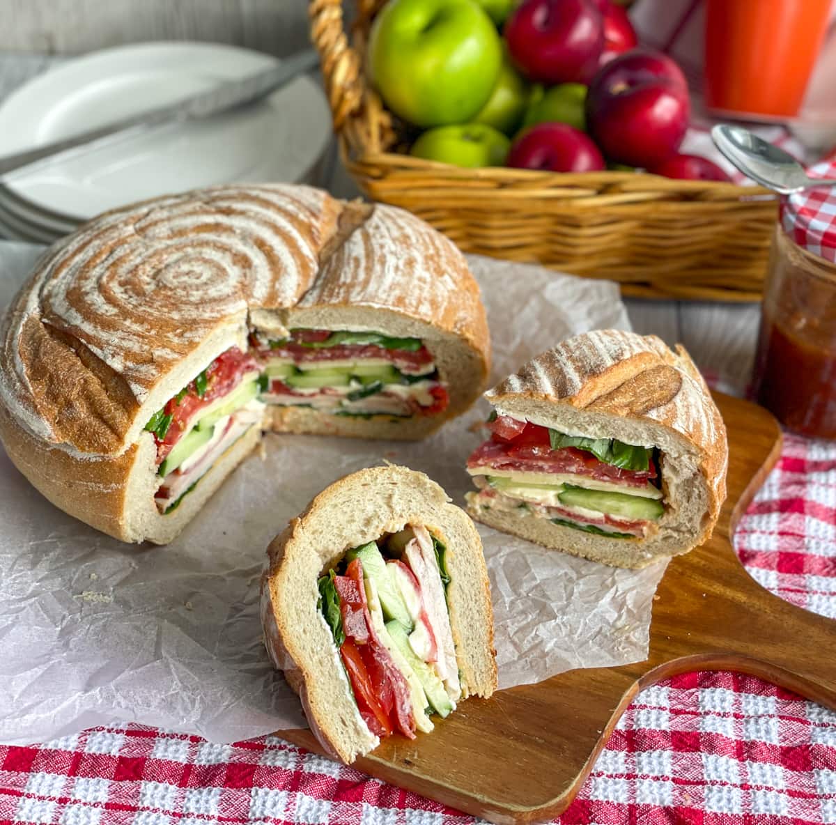 Stuffed Layered Picnic Loaf 