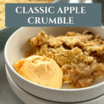 Easy Apple Crumble Recipe with a Golden Crunch Topping Pinterest Pin