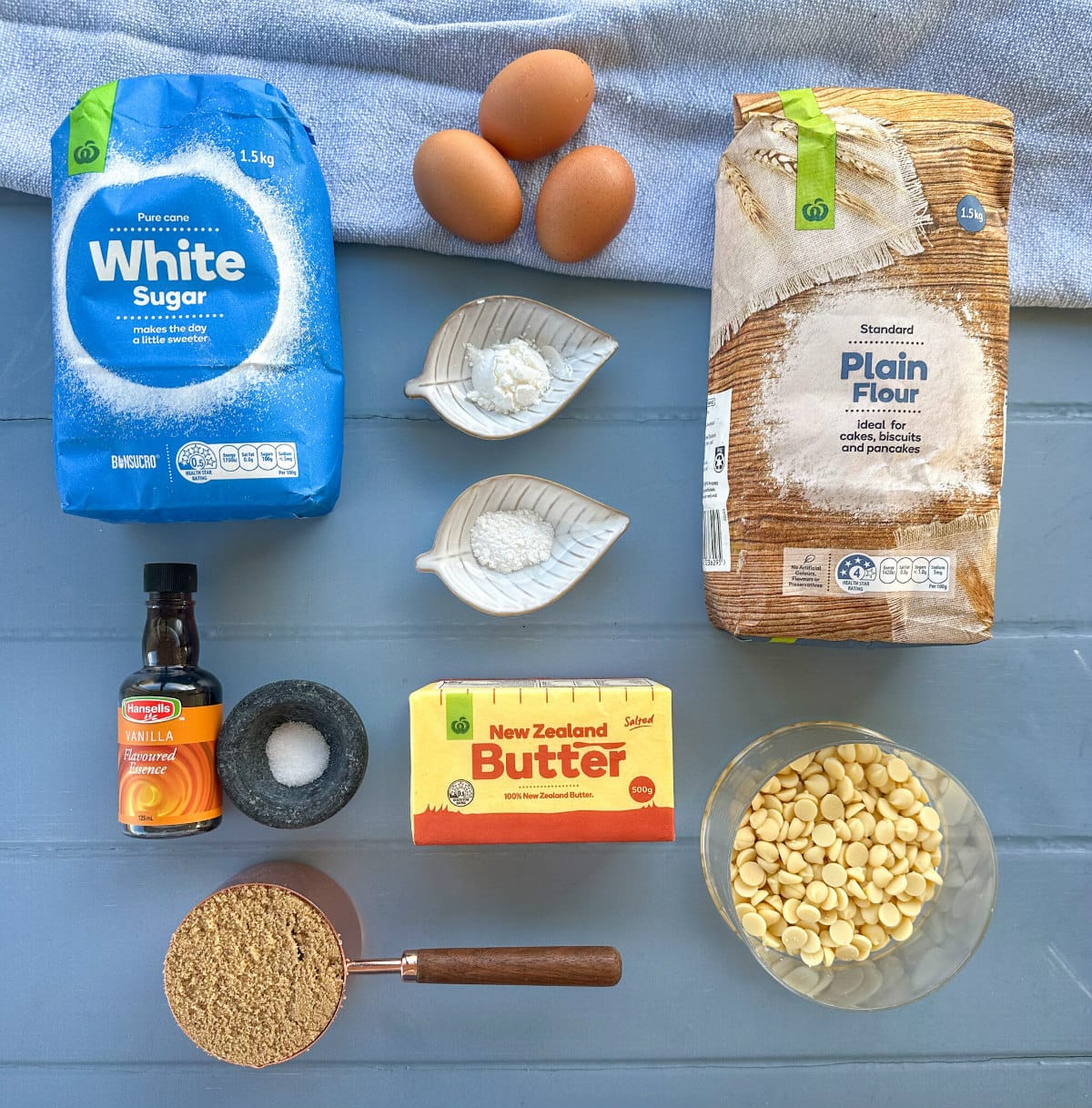 Ingredients used in the best ever blondie recipe 