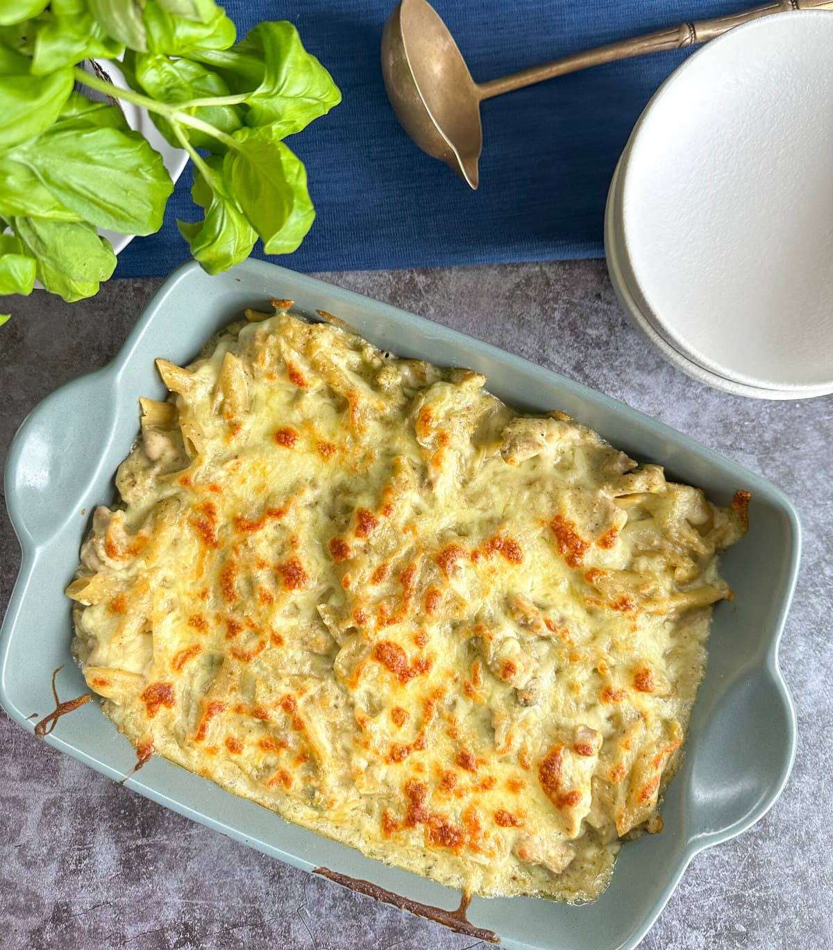 Slow Cooker Creamy Chicken Pesto Pasta - Just a Mum's Kitchen