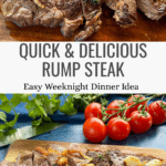 Quick Rump Steak Dinner – Easy Method For Busy Nights Pinterest Pin