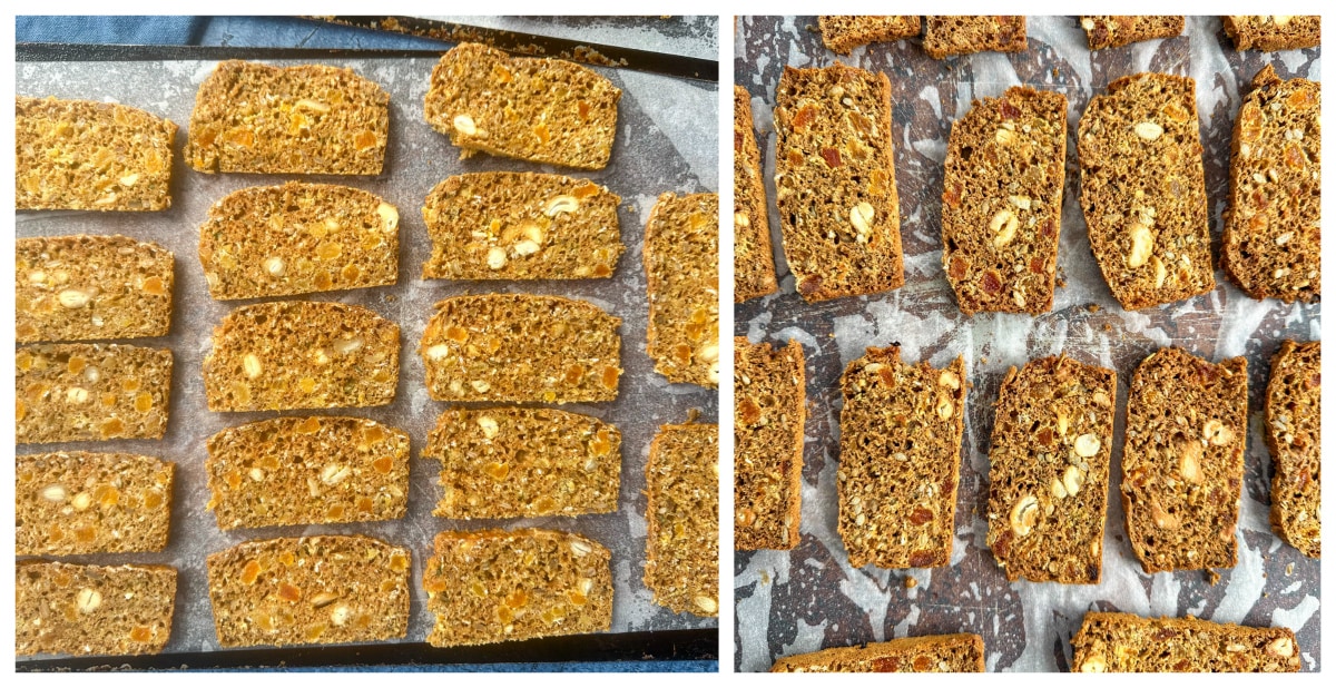 How to twice bake gourmet crackers to golden brown 