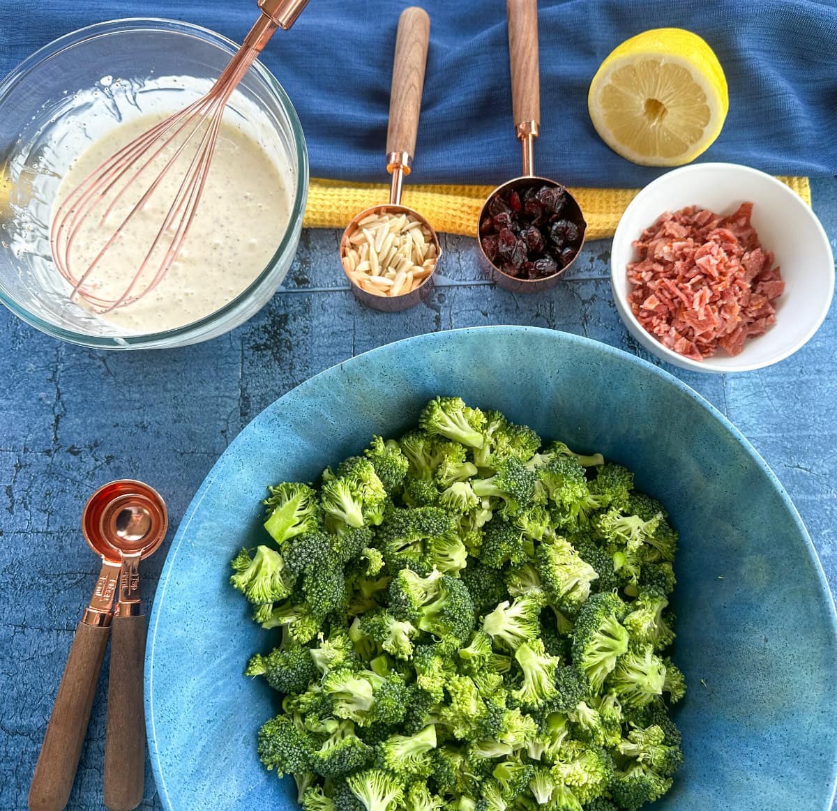 how to assemble creamy broccoli salad