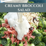 Creamy Broccoli Salad for BBQs and Gatherings Pinterest Pin