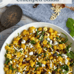 Easy Roasted Cauliflower Chickpea Salad Pinterest Pin