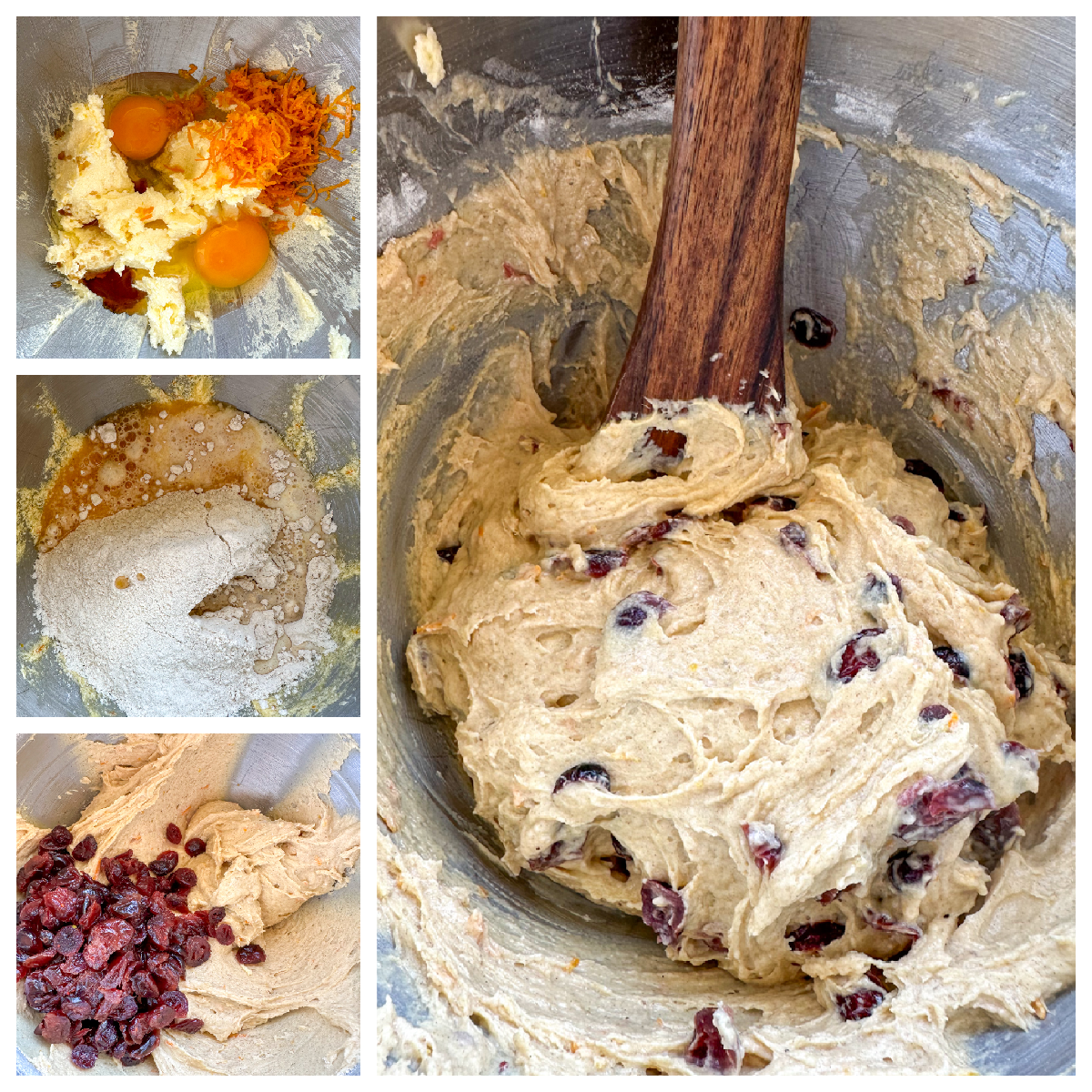 The method for making orange cranberry muffins 