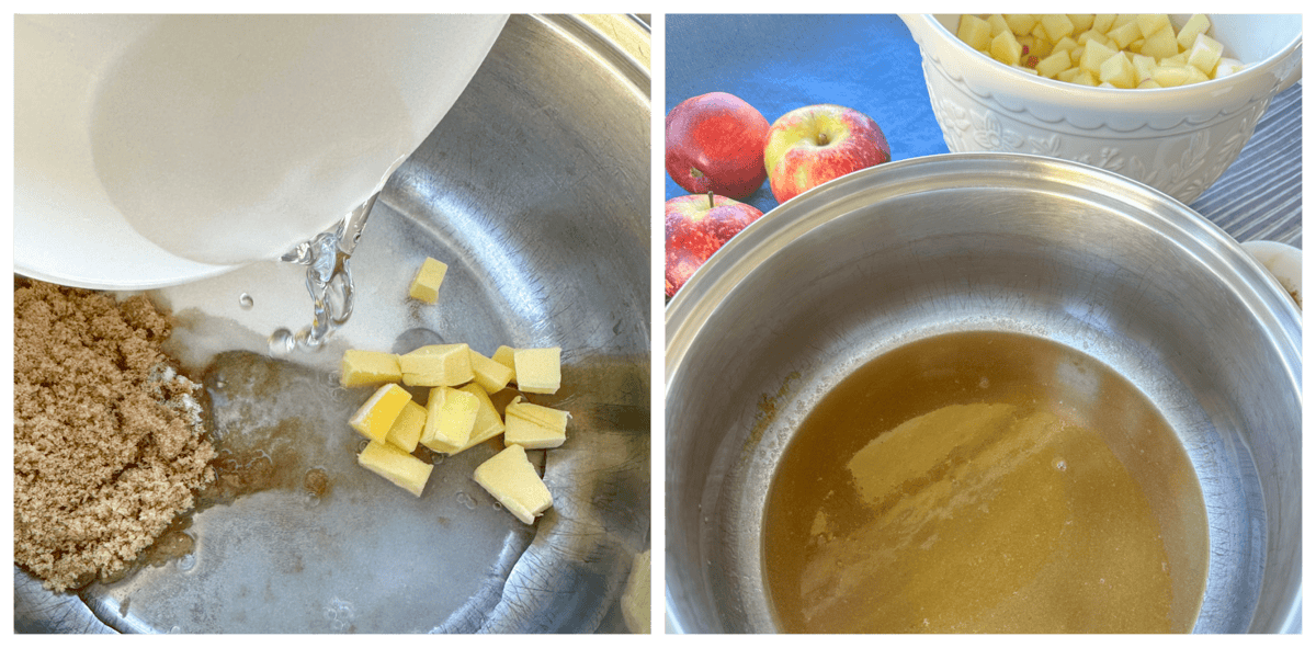 How to make the syrup for apple pie filling