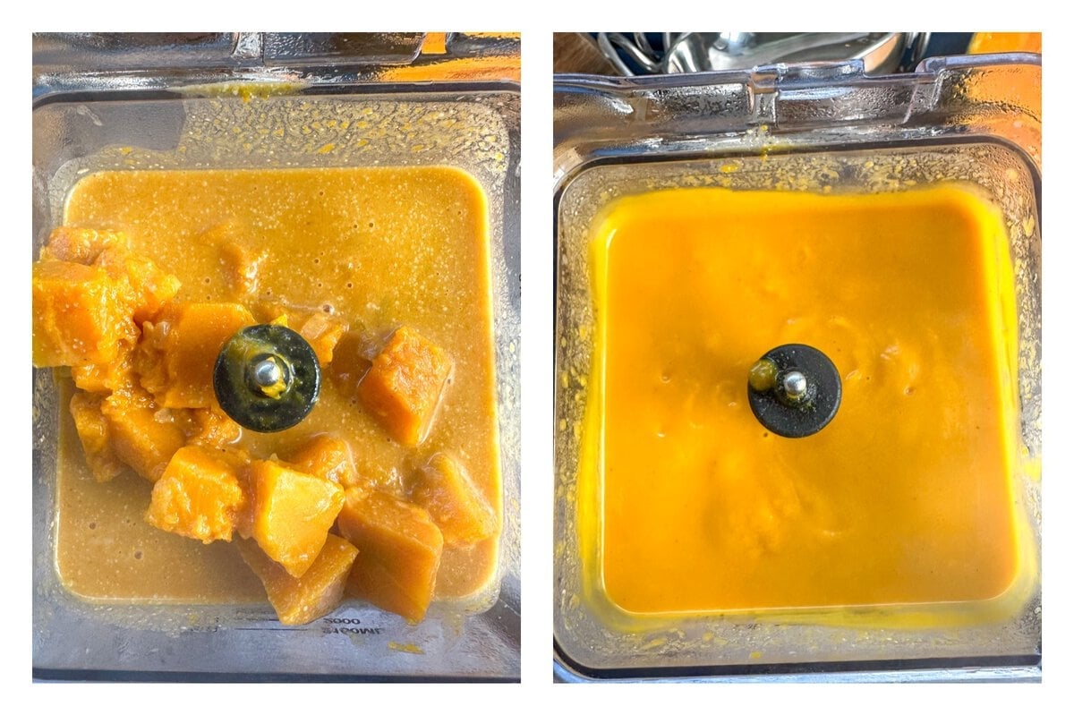 How to blend pumpkin soup in a blender