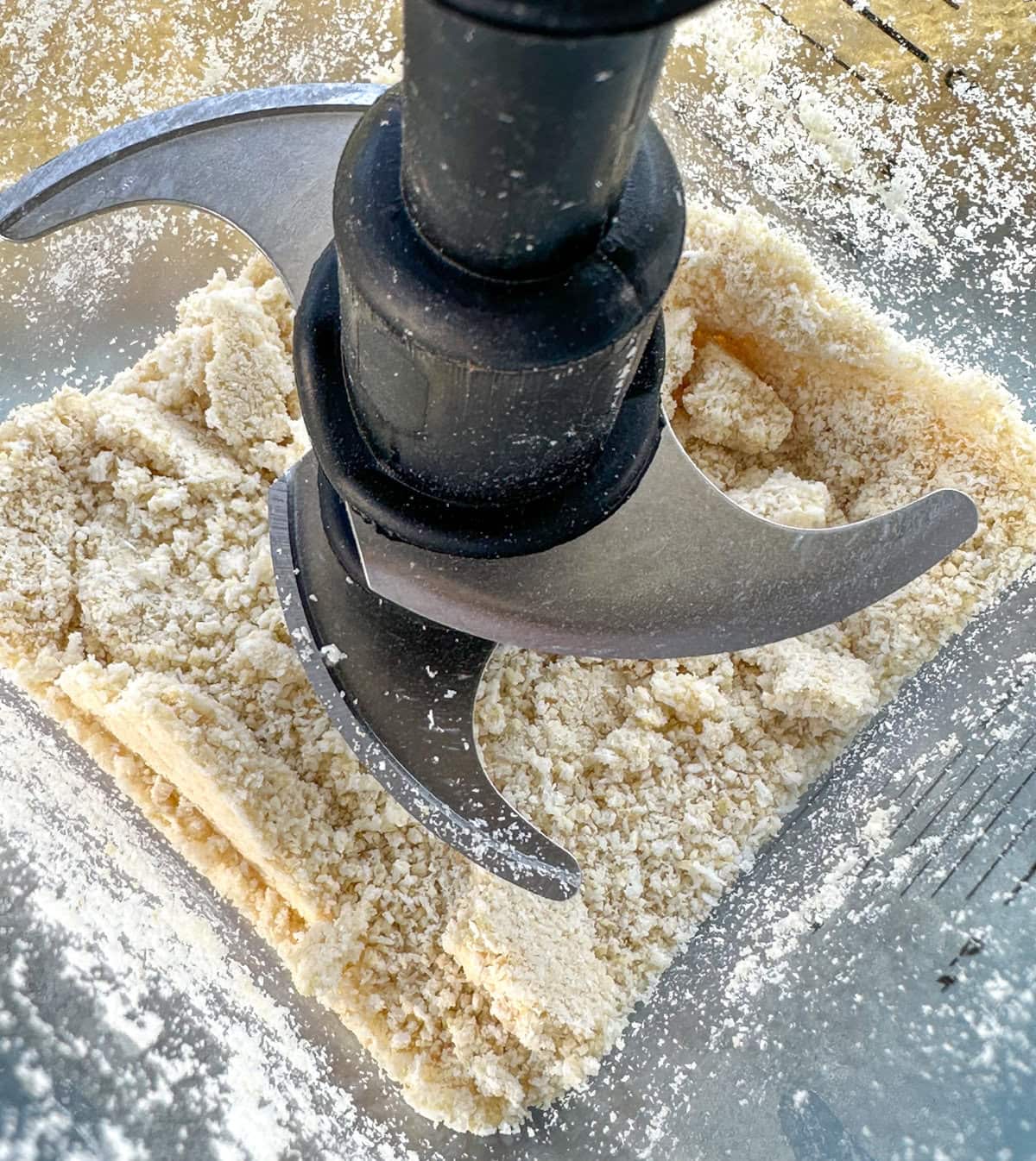 cashews and coconut blitzed to a fine crumb