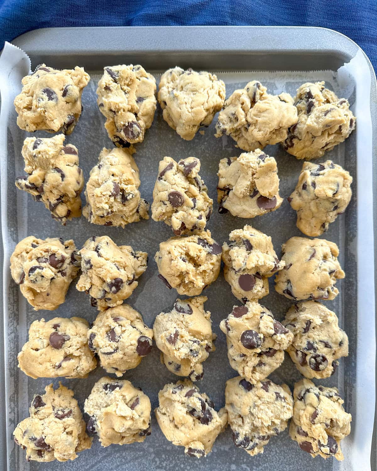 45 gram balls of cookie dough 