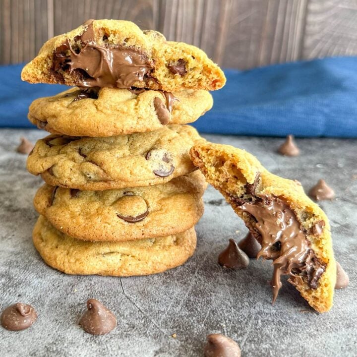 The Best Nutella Stuffed Chocolate Chip Cookies 