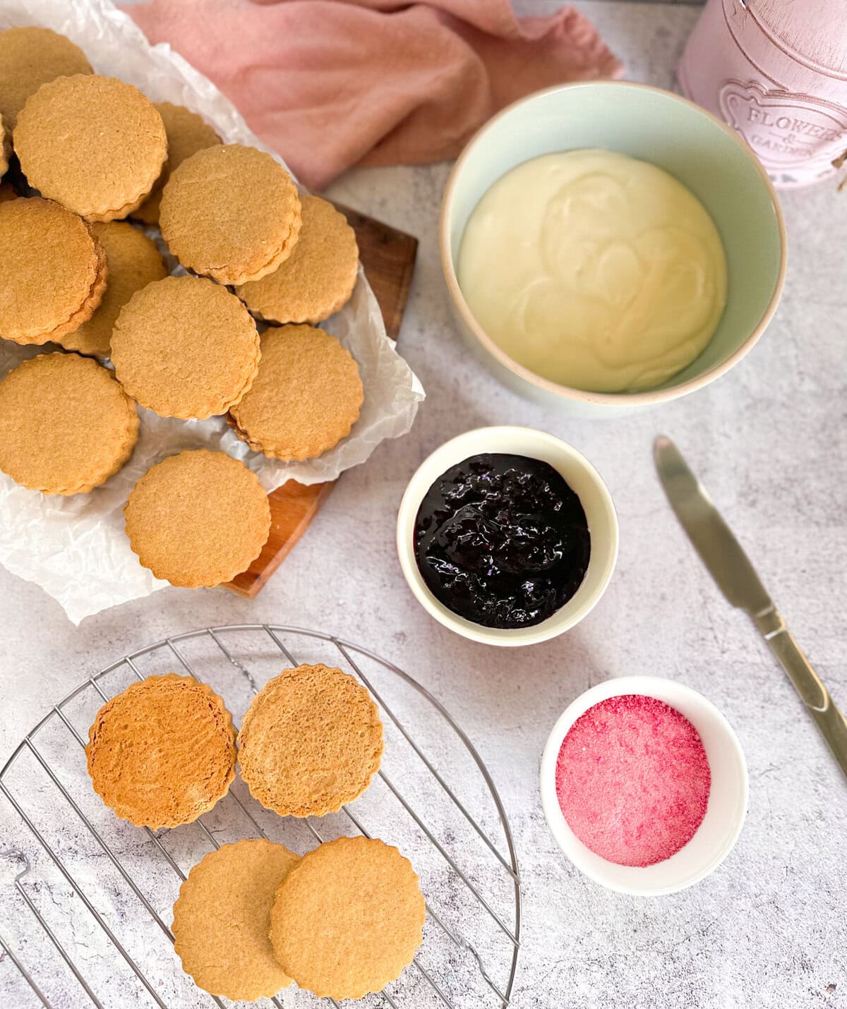 Belgium biscuits ready to assemble