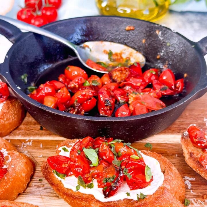 Roasted Cherry Tomato Bruschetta