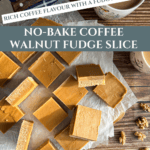 Easy No-Bake Coffee Walnut Fudge Slice Pinterest Pin