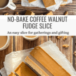 Make-Ahead Coffee Walnut Fudge Slice Pinterest Pin