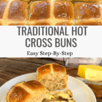 Easy Hot Cross Buns Recipe – Homemade Bakery Style Guide Pinterest Pin