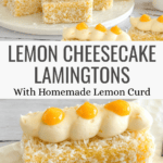 Lemon Cheesecake Lamingtons Pinterest Pin
