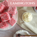 Raspberry Lamingtons Pinterest Pins