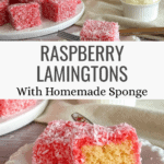 Raspberry Lamingtons Pinterest Pins