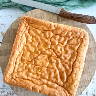 Fresh from the oven, gluten-free sponge