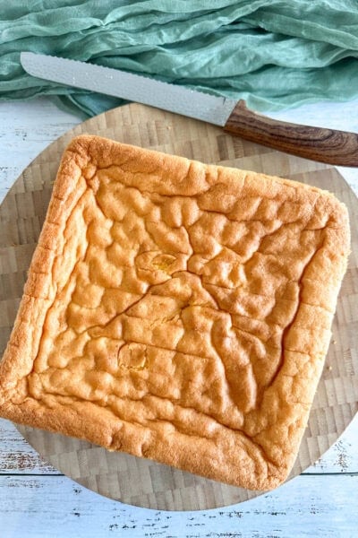 Fresh from the oven, gluten-free sponge