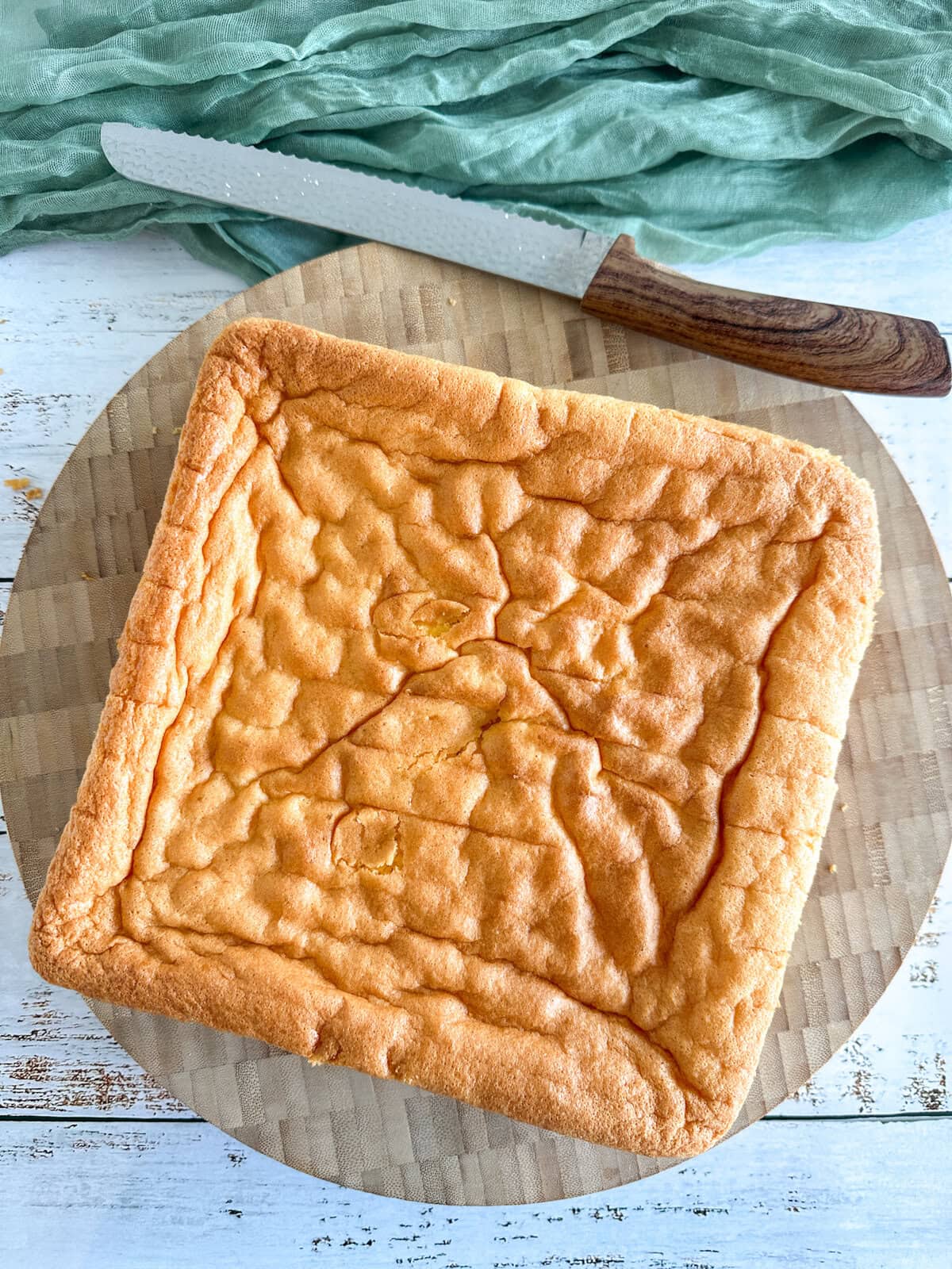 Fresh from the oven, gluten-free sponge