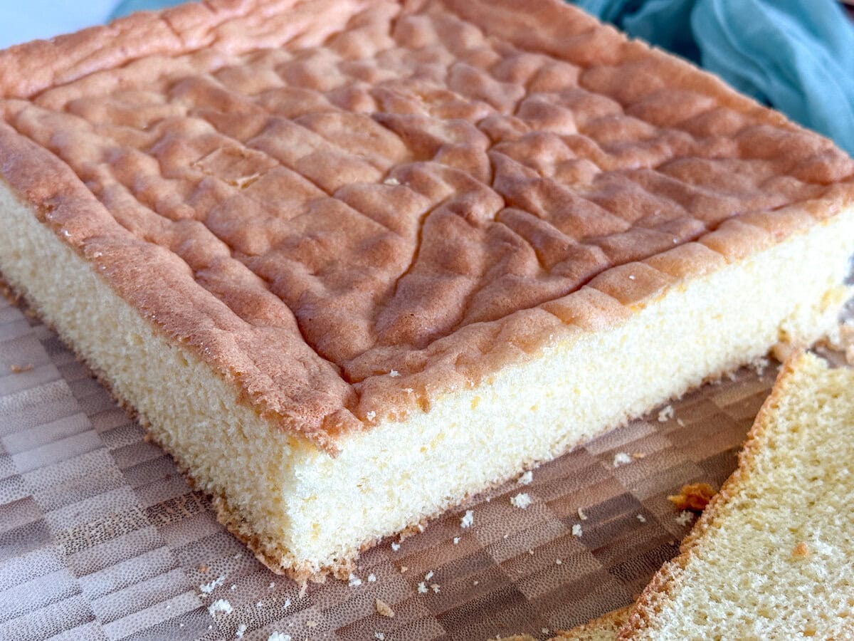 gluten-free sponge with the crusts cut off