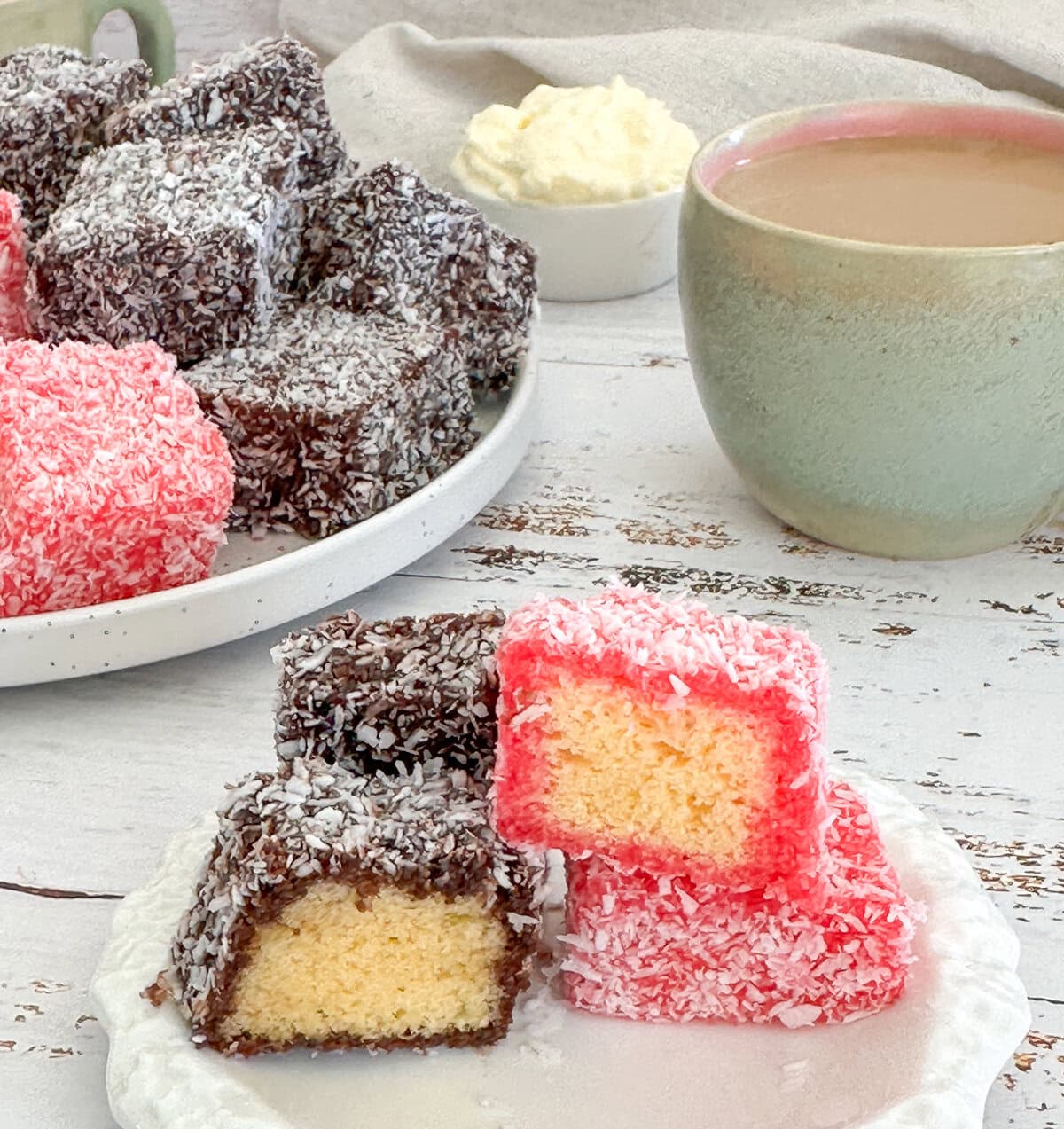 Gluten-free raspberry and chocolate lamingtons